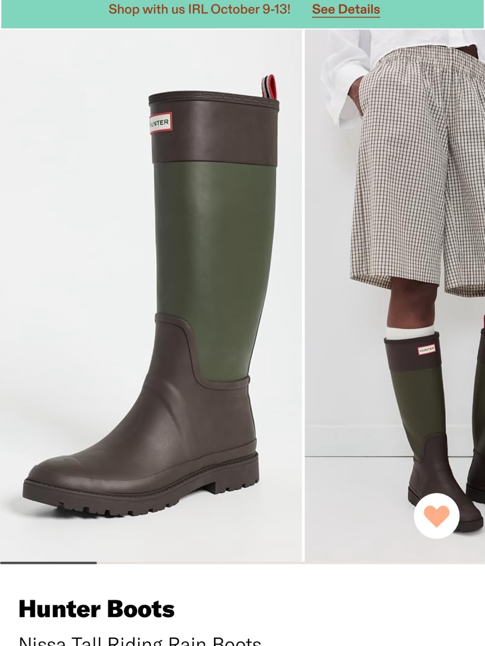 Hunter Nissa Rain Riding Boots